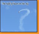 The half of heart on the sky